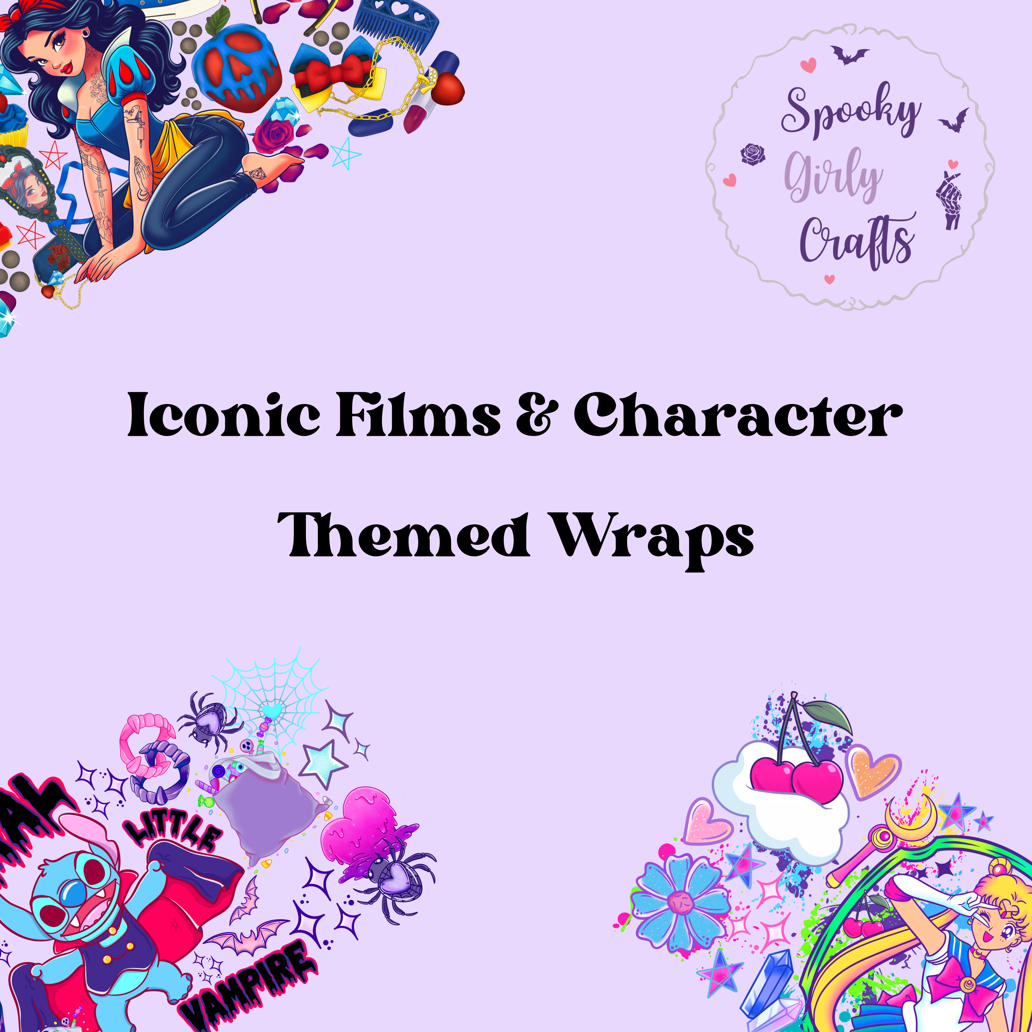 Iconic Films & Characters UV DTF Wraps