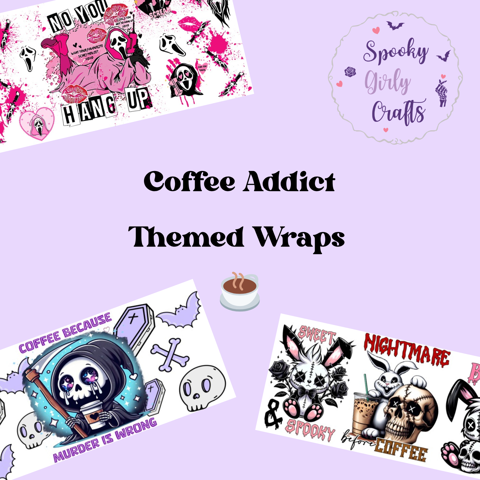 Coffee Addict UV DTF Wraps