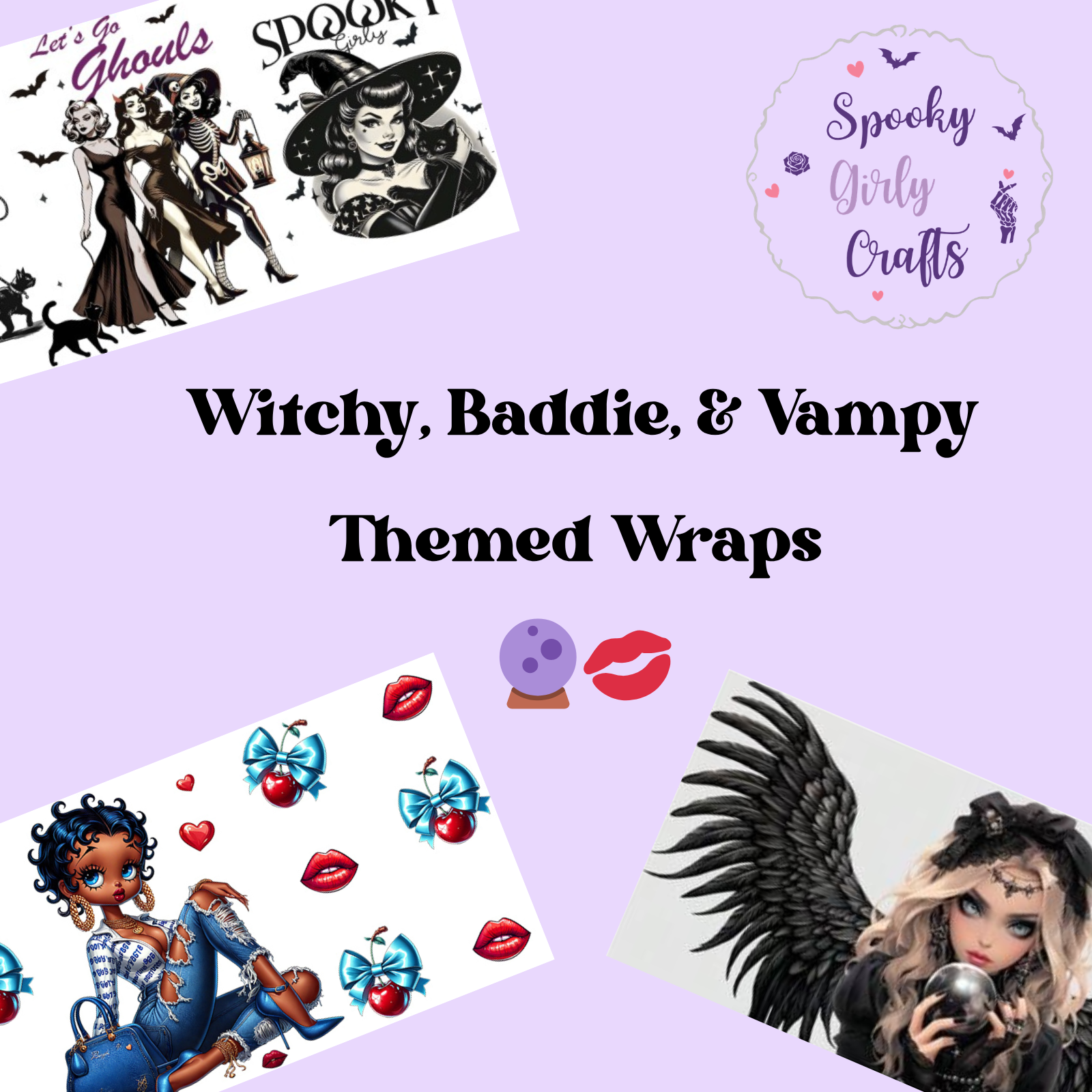 Witchy, Baddie & Vampy UV DTF Wraps