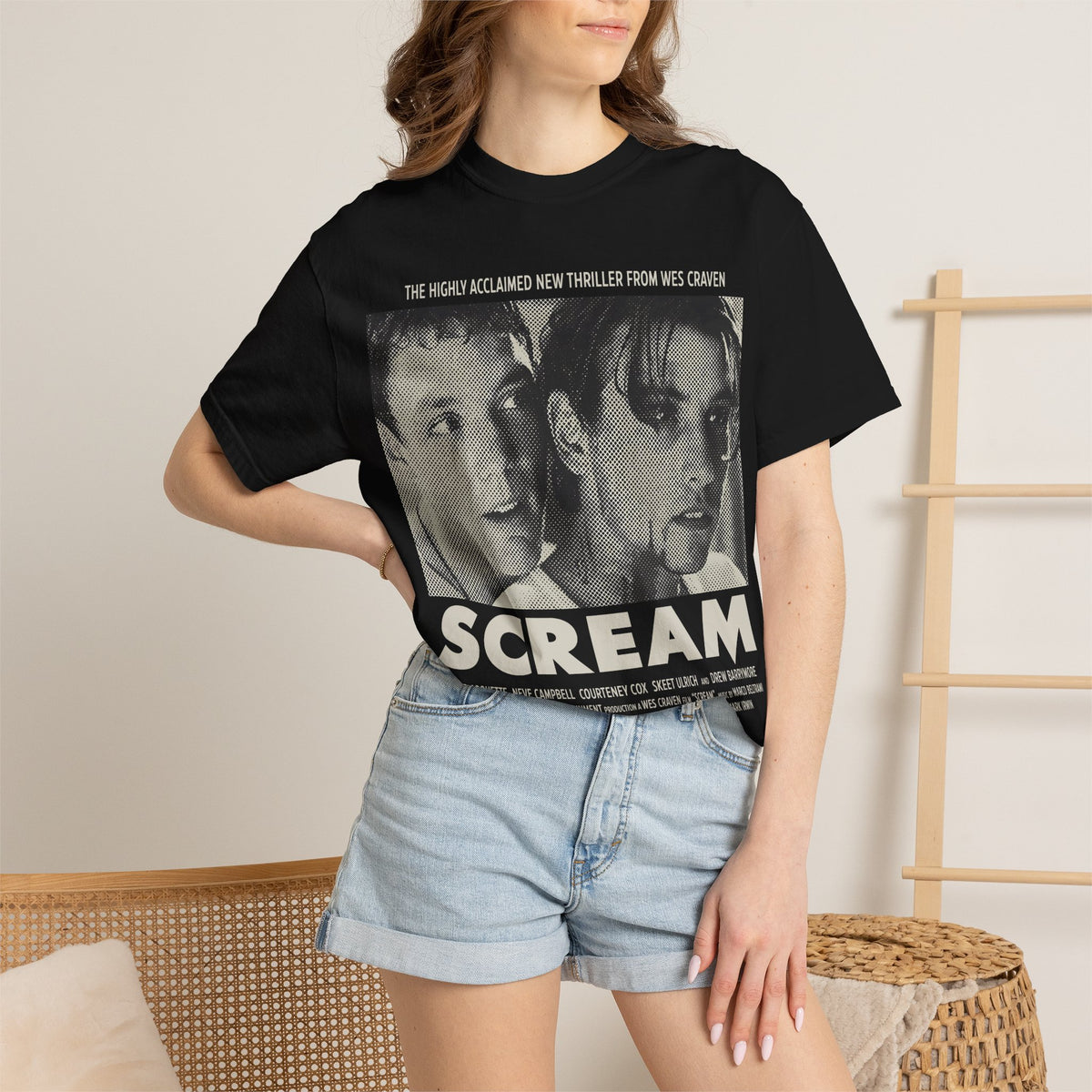 90's Horror Movie Poster Relaxed Fit Graphic T-Shirt (Unisex)