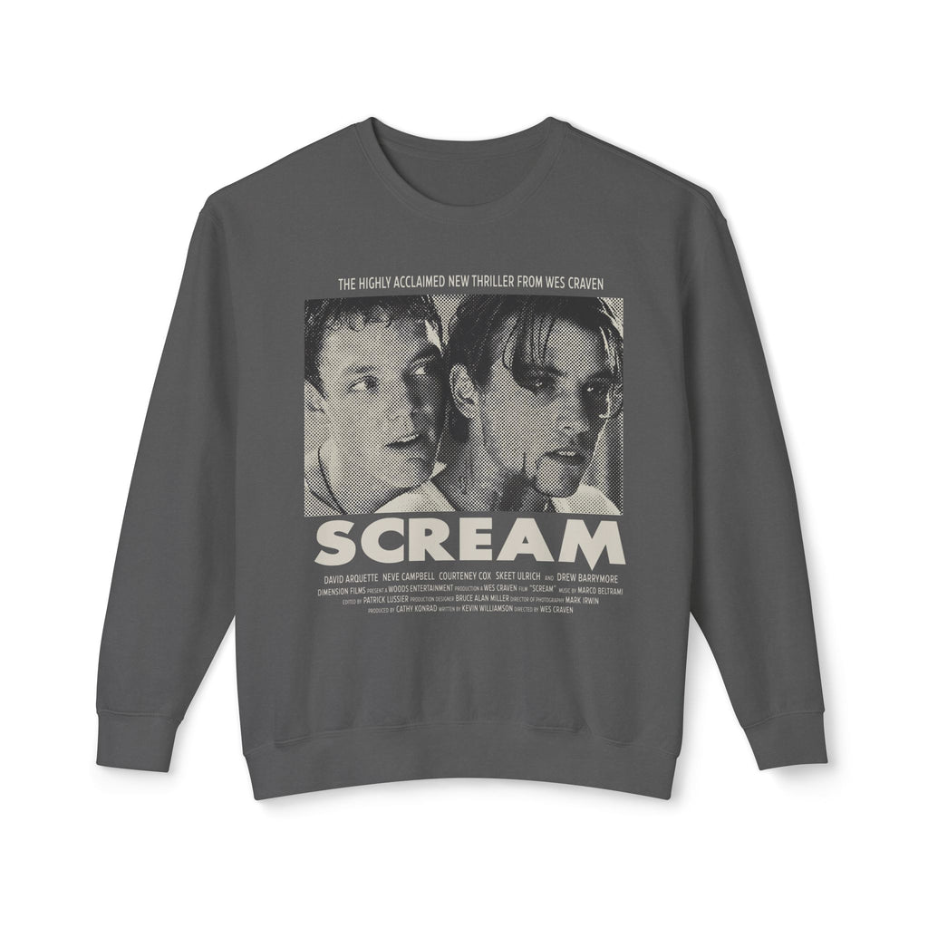 90's Horror Movie Poster Lightweight Relaxed-Fit Sweatshirt (Unisex)