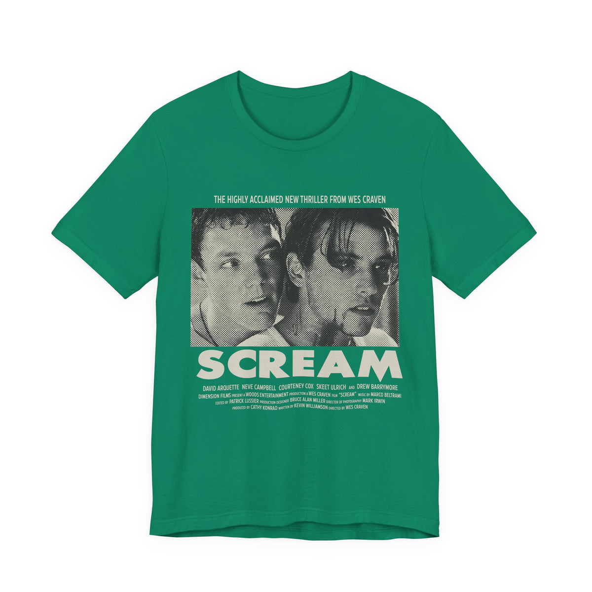 90's Horror Movie Poster Women's Fitted T-Shirt