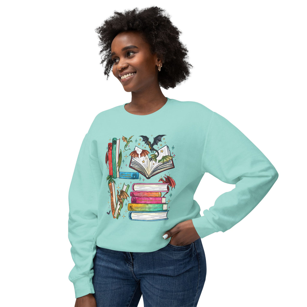 Bookish Lightweight Relaxed-Fit Sweatshirt (Unisex)