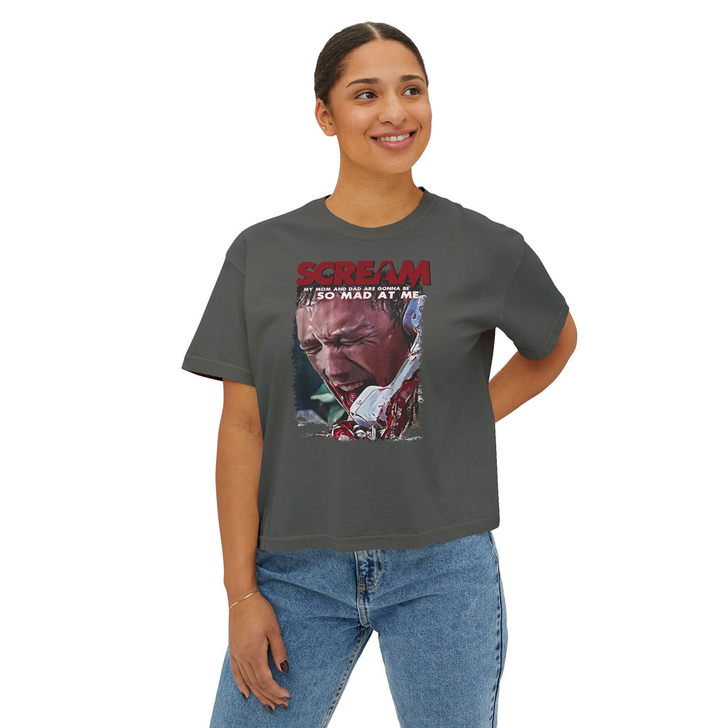 90's Horror Movie Villain Accomplice Women's Boxy T-Shirt