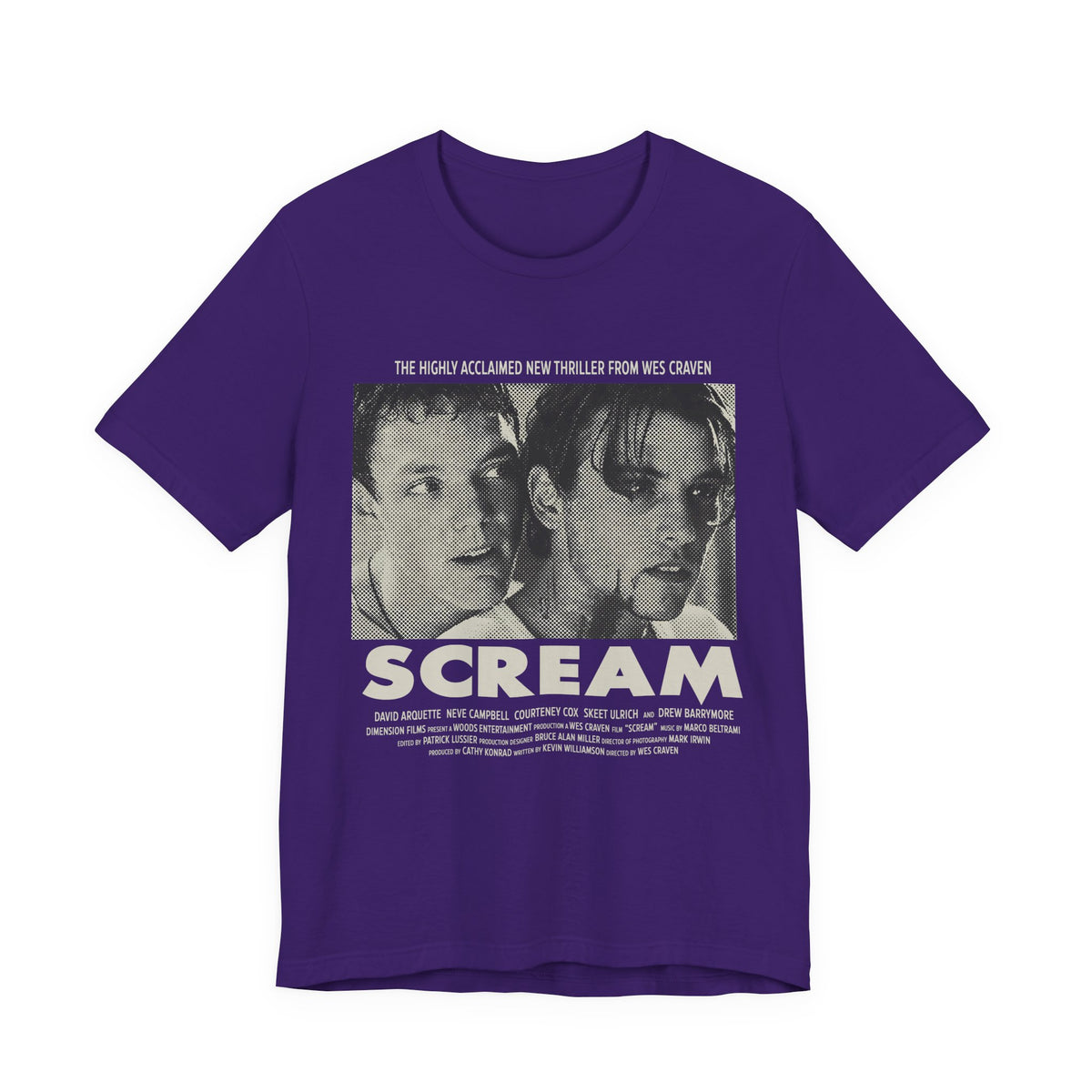 90's Horror Movie Poster Women's Fitted T-Shirt
