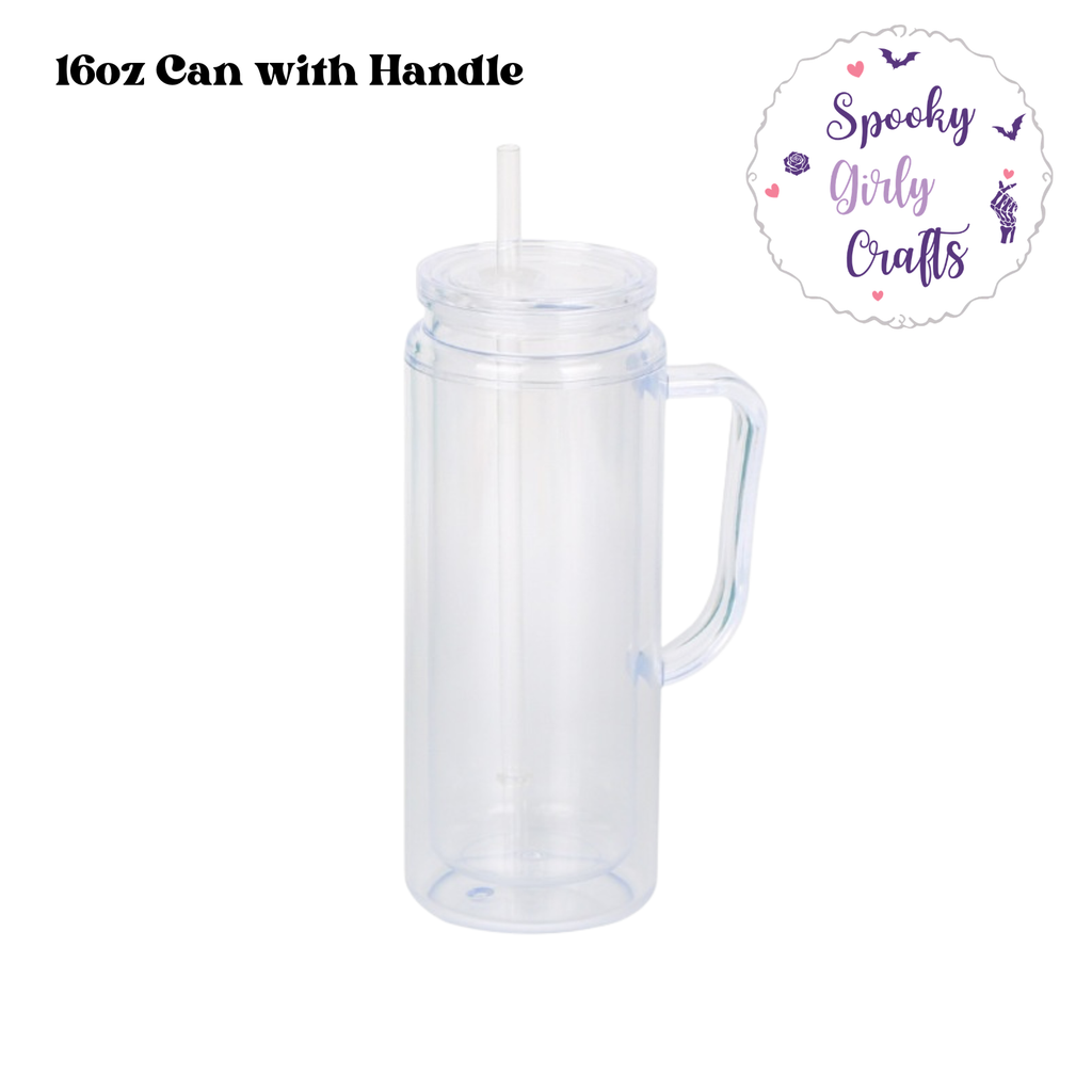 16oz Can-Shaped Tumbler With Handle