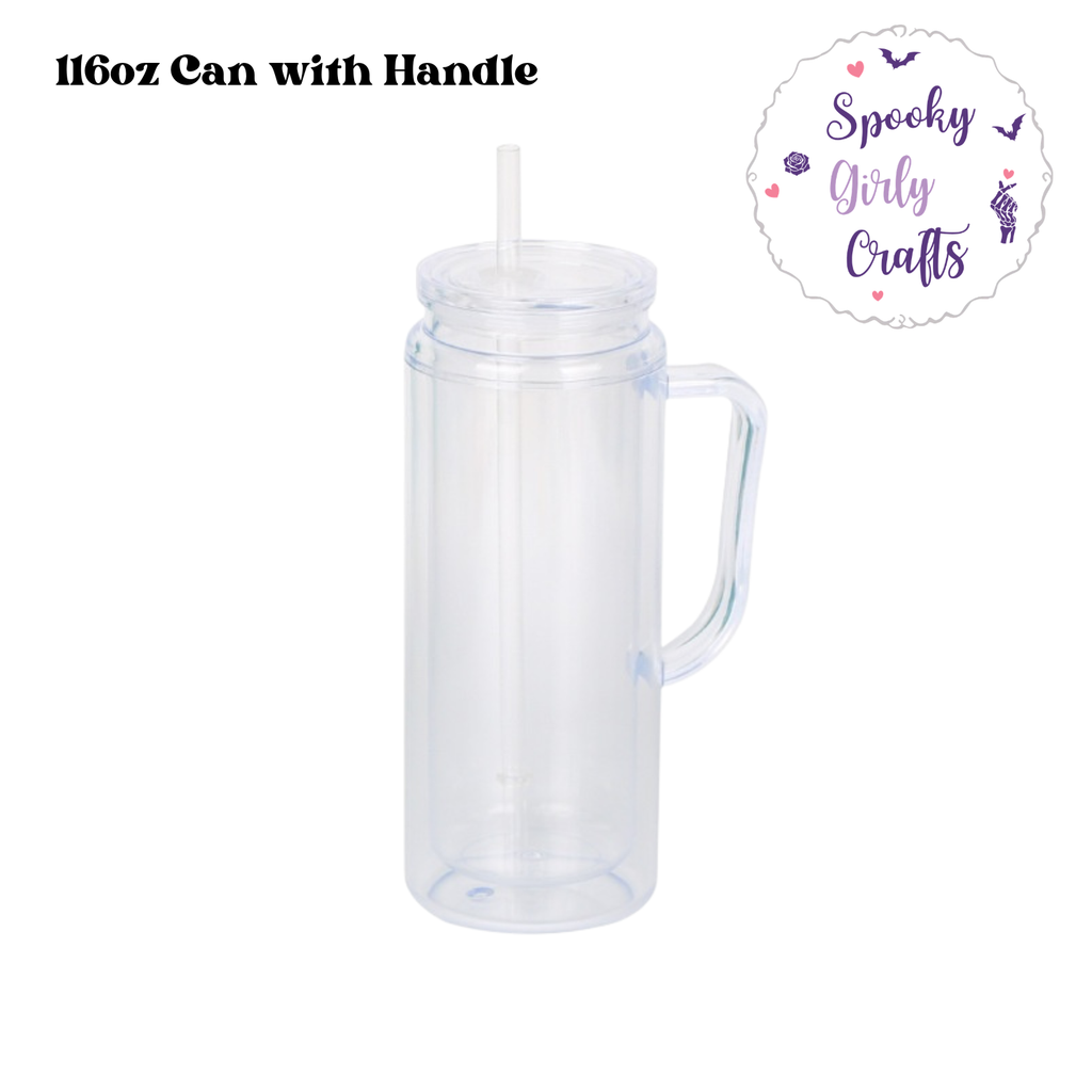 16oz Can-Shaped Tumbler With Handle