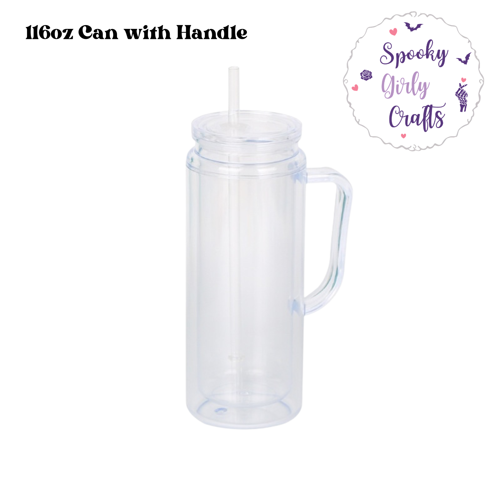 16oz Can-Shaped Tumbler With Handle