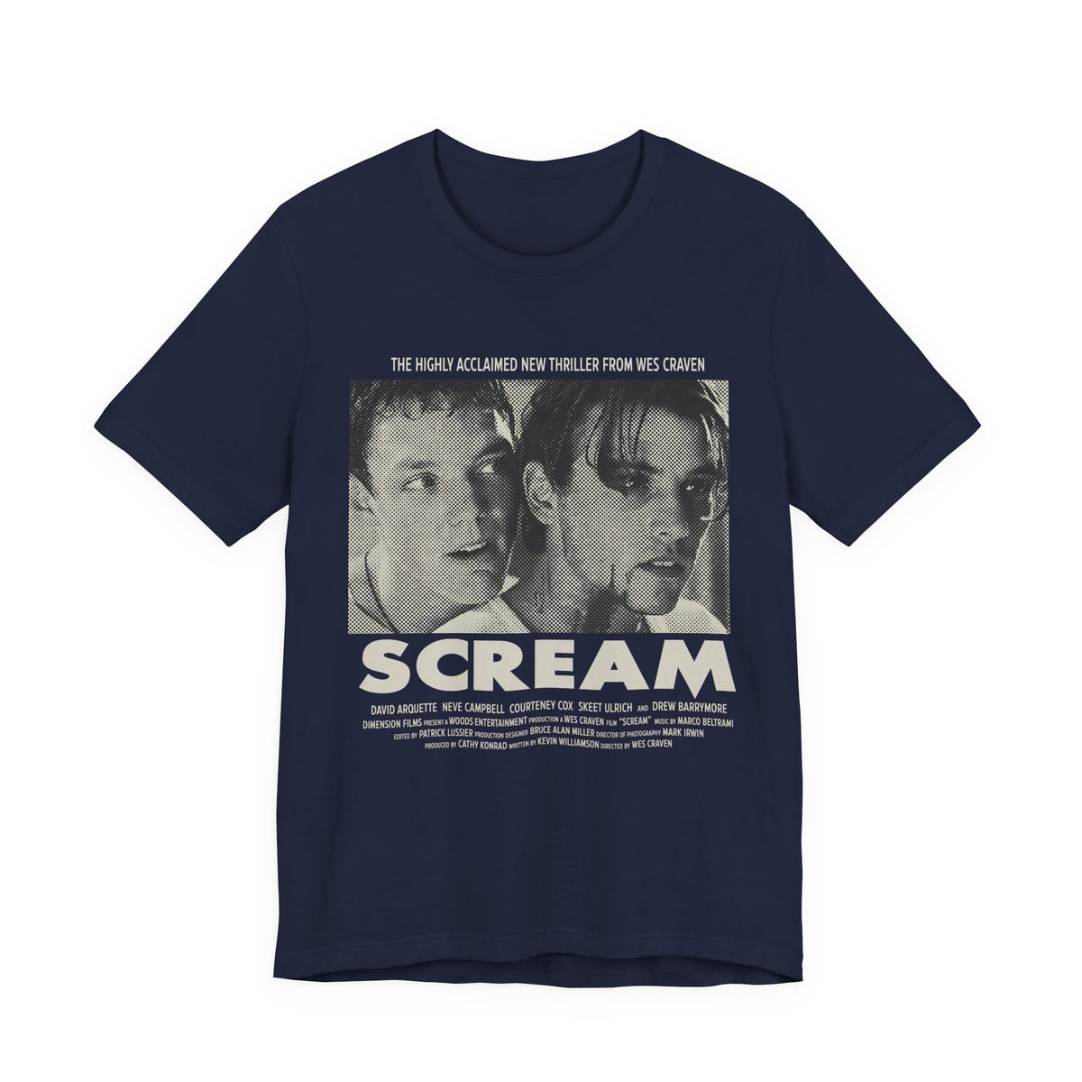 90's Horror Movie Poster Women's Fitted T-Shirt