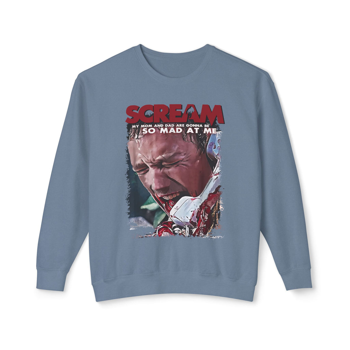 90's Horror Movie Villain Accomplice Lightweight Relaxed-Fit Sweatshirt (Unisex)