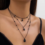 Vampire Kiss Blood Drop Necklace - Red or Black