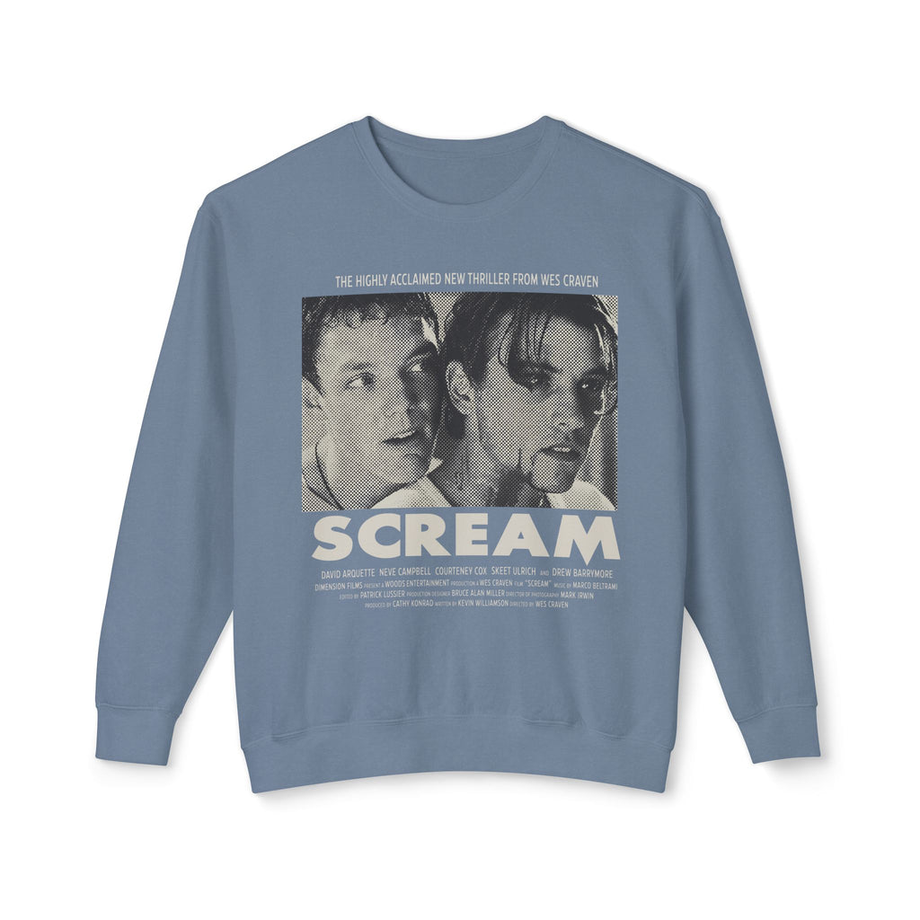 90's Horror Movie Poster Lightweight Relaxed-Fit Sweatshirt (Unisex)