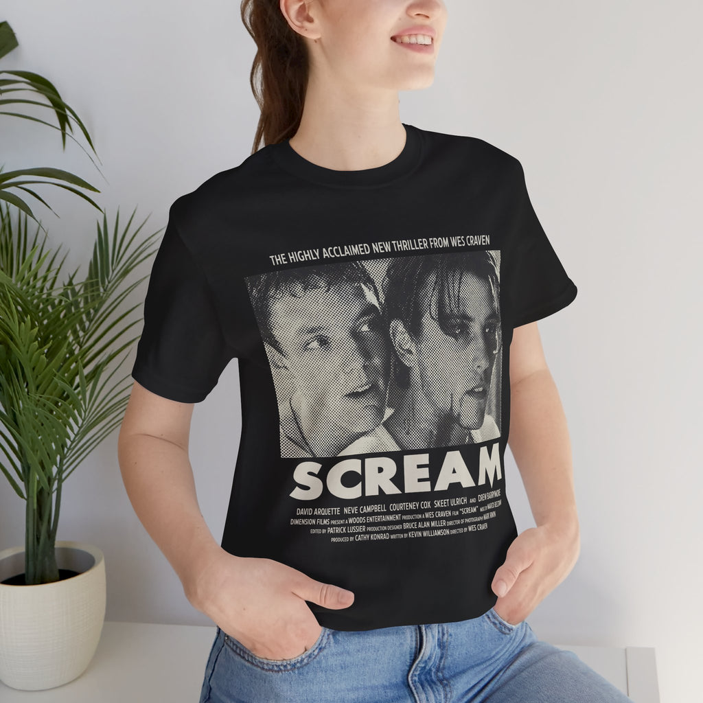 90's Horror Movie Poster Women's Fitted T-Shirt