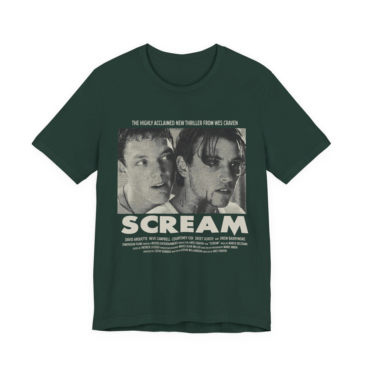 90's Horror Movie Poster Women's Fitted T-Shirt