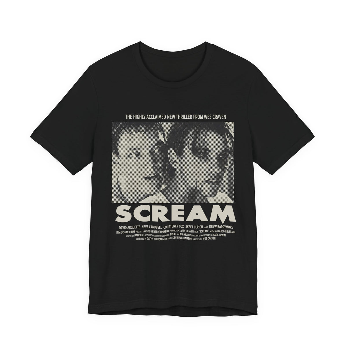 90's Horror Movie Poster Women's Fitted T-Shirt