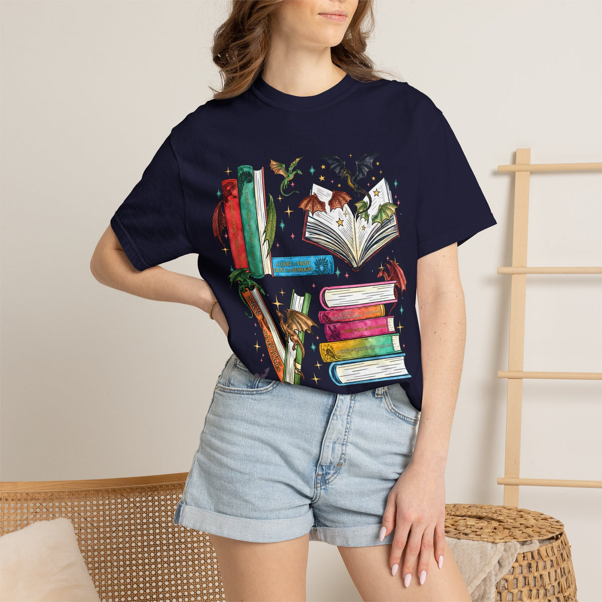 Bookish Relaxed Fit Graphic T-Shirt (Unisex)