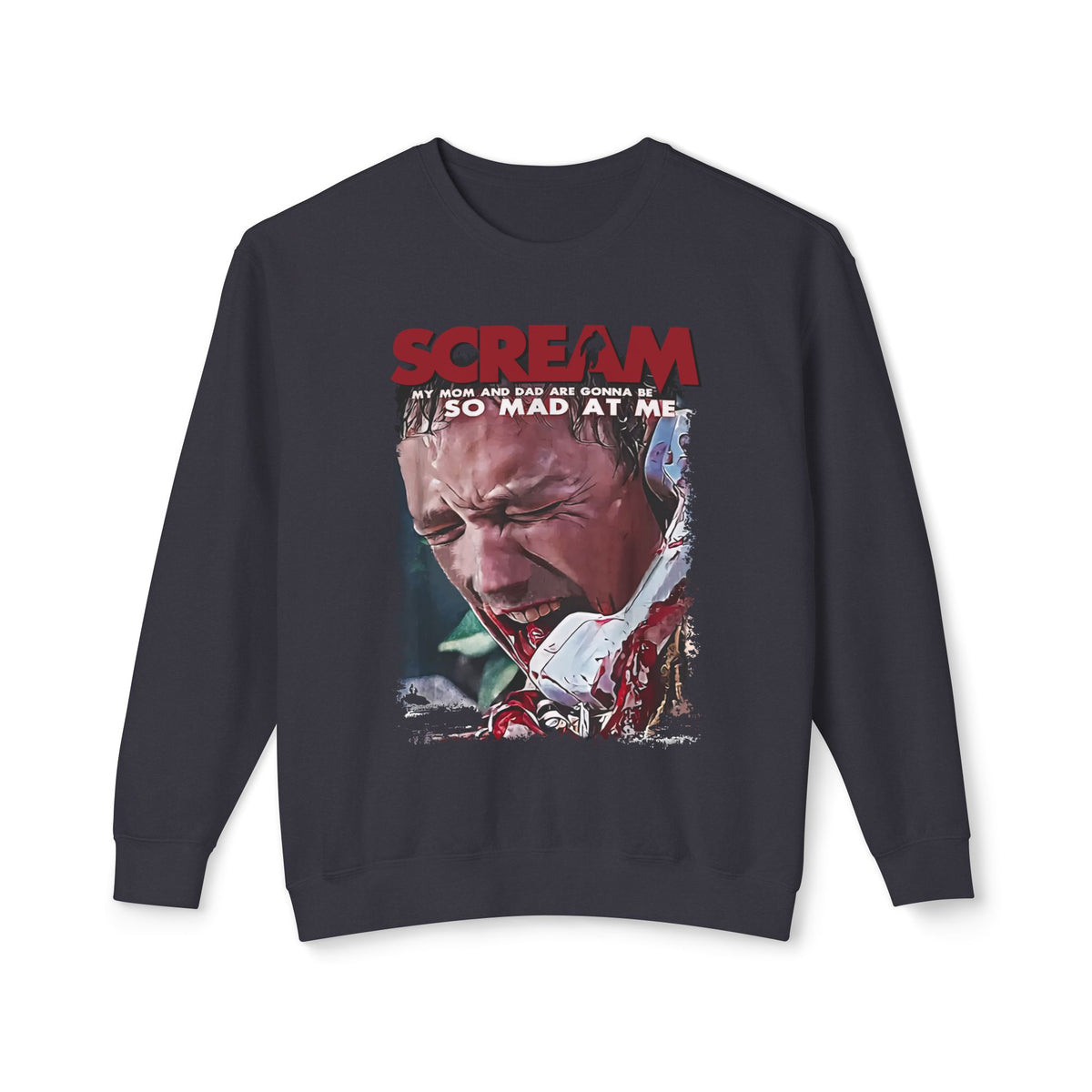 90's Horror Movie Villain Accomplice Lightweight Relaxed-Fit Sweatshirt (Unisex)