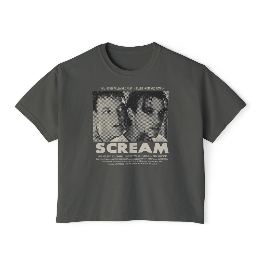90's Horror Movie Poster Women's Boxy T-Shirt