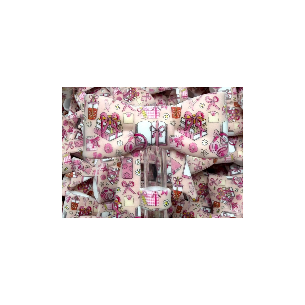 Adorno de lazo para pajita - Un solo color y estampados tie-dye (solo como añadido)