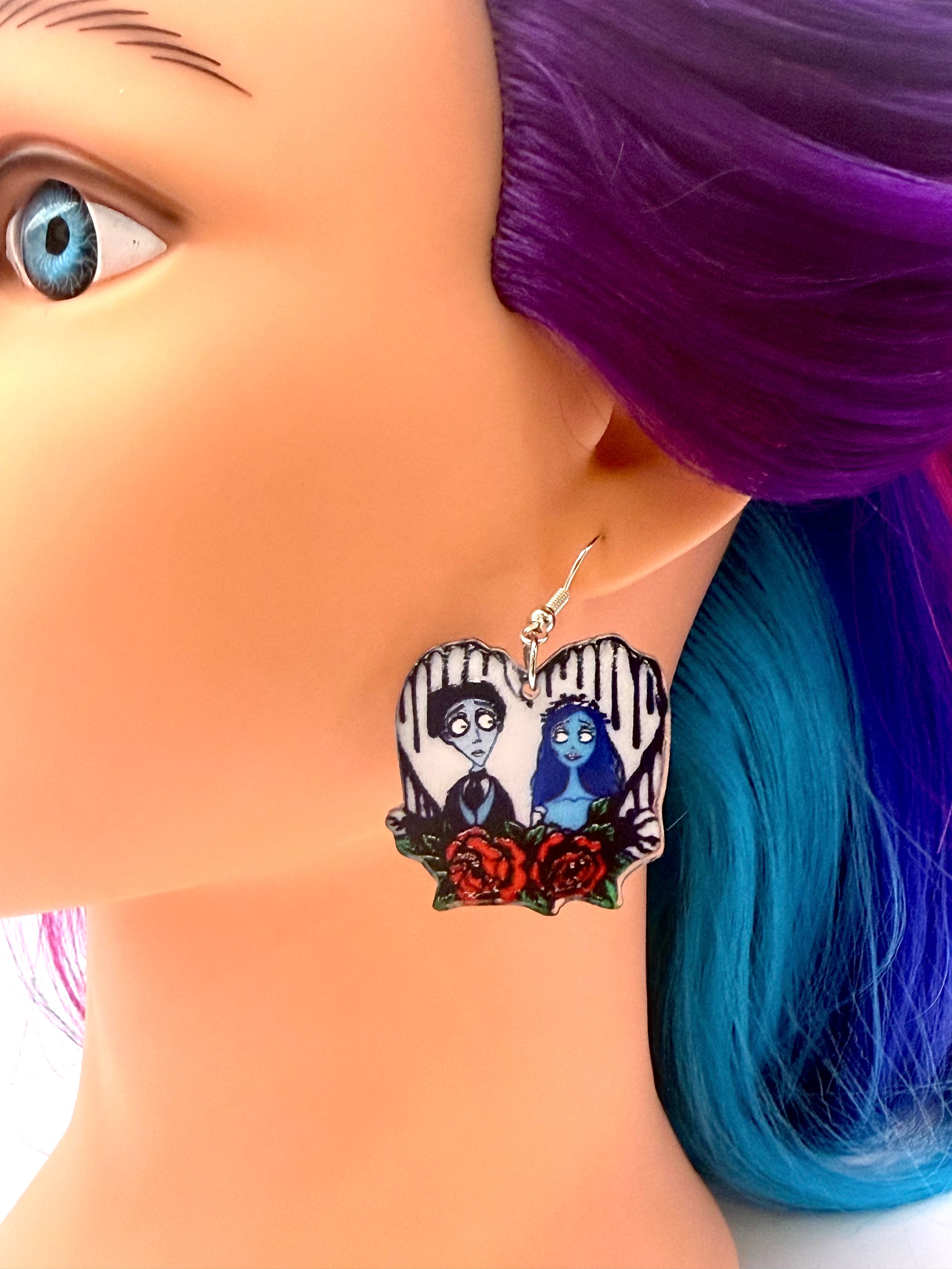 Dead Bride Halloween Earrings