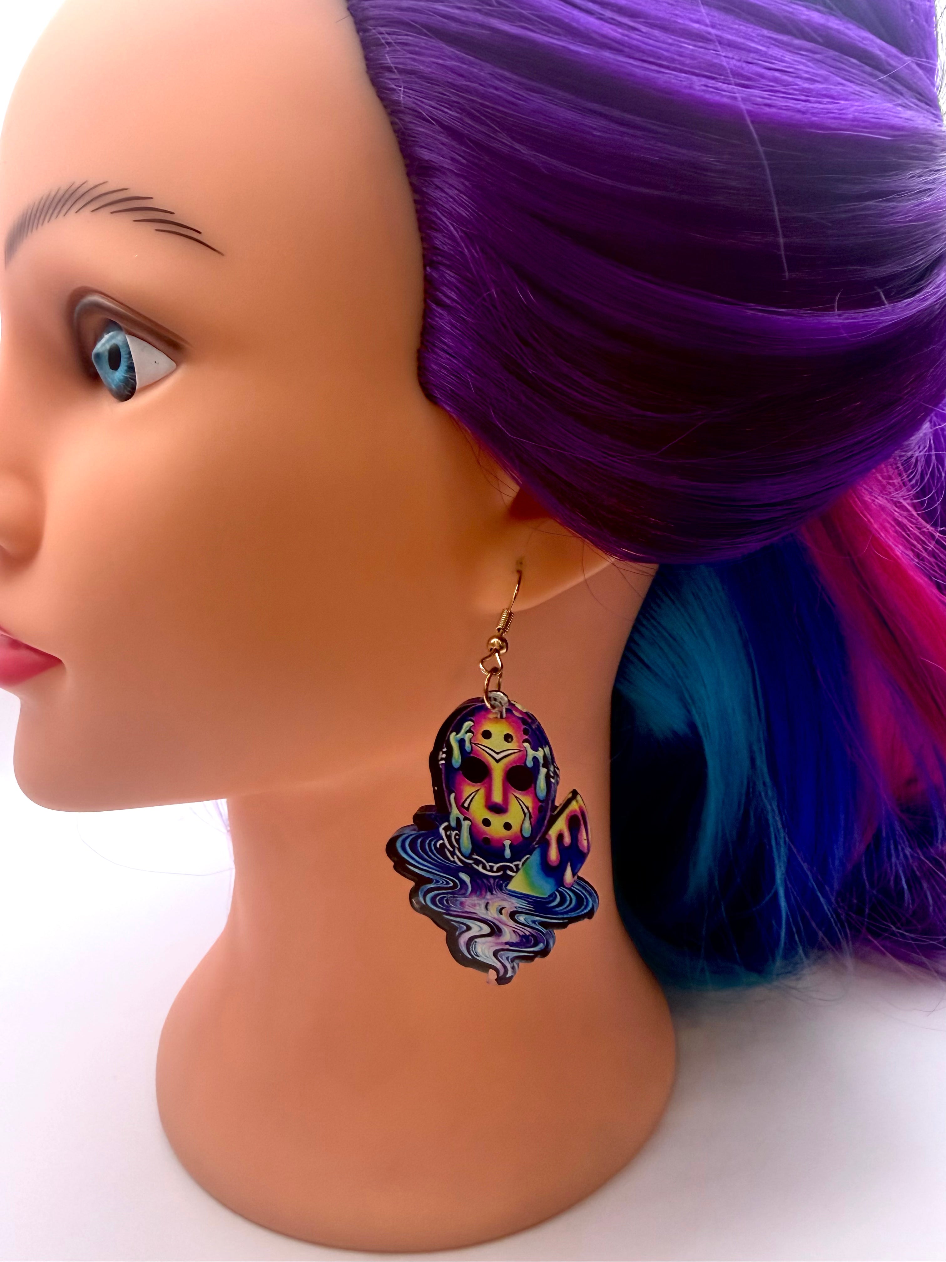 Crystal Lake Horror Movie Inspired Earrings