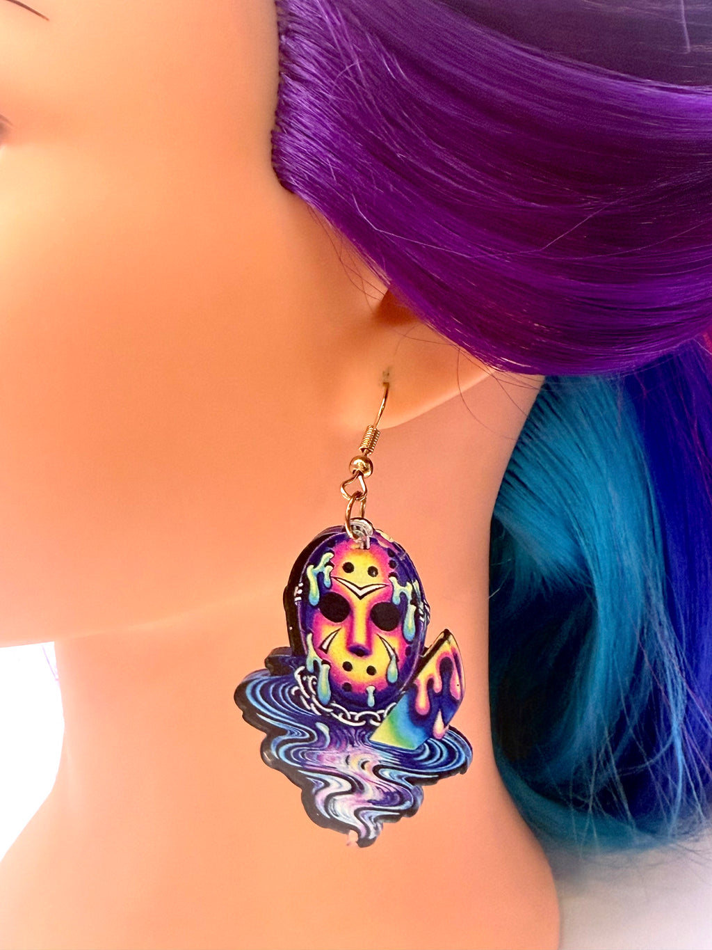 Crystal Lake Horror Movie Inspired Earrings