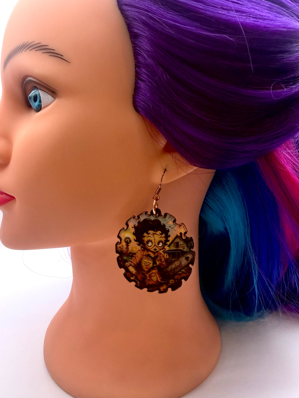 Chainsaw Slasher Inspired Acrylic Earrings