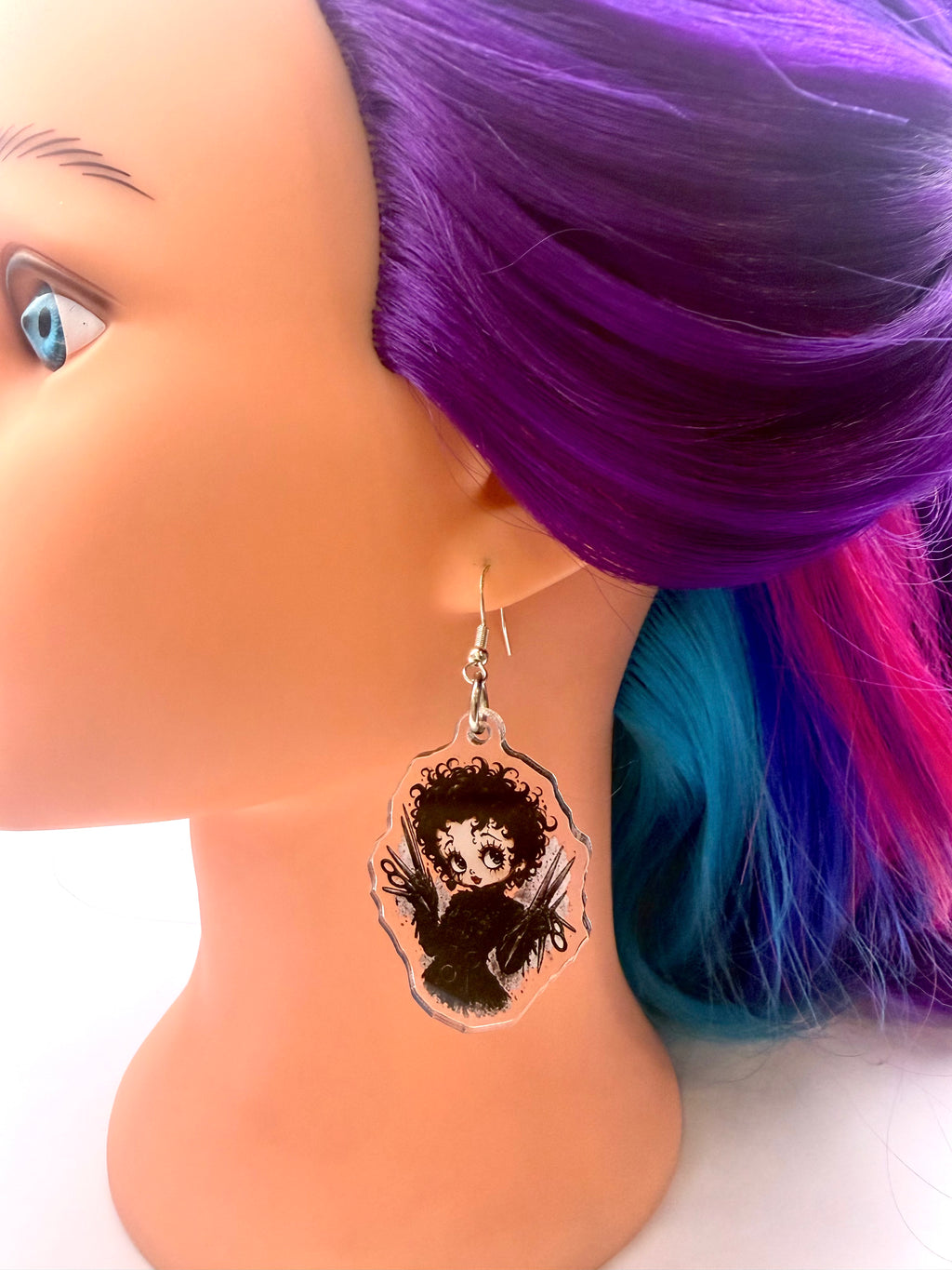 Pin-Up Scissor Hands Inspired Acrylic Earrings