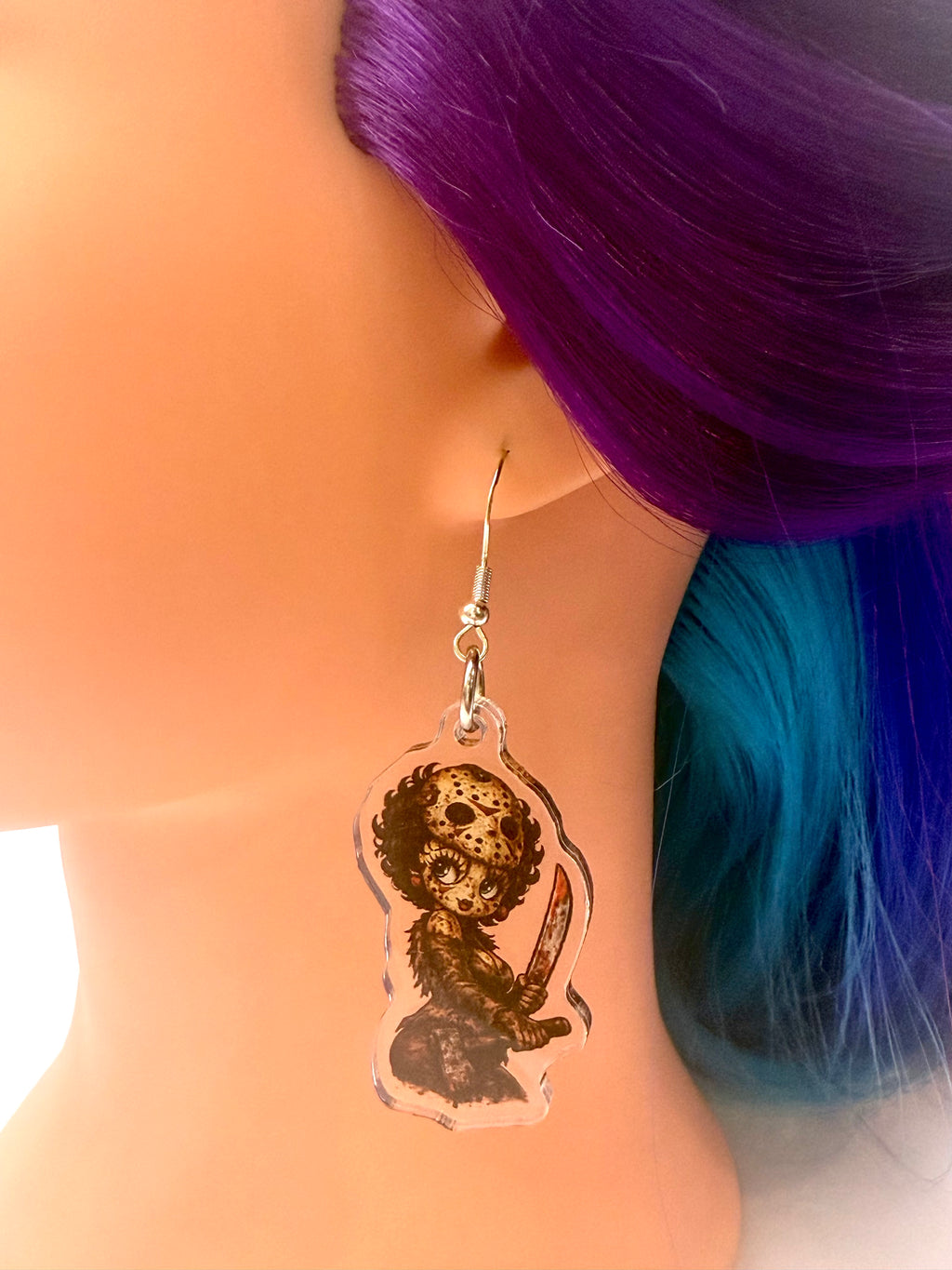 Pin-Up Summer Camp Slasher Inspired Acrylic Earrings