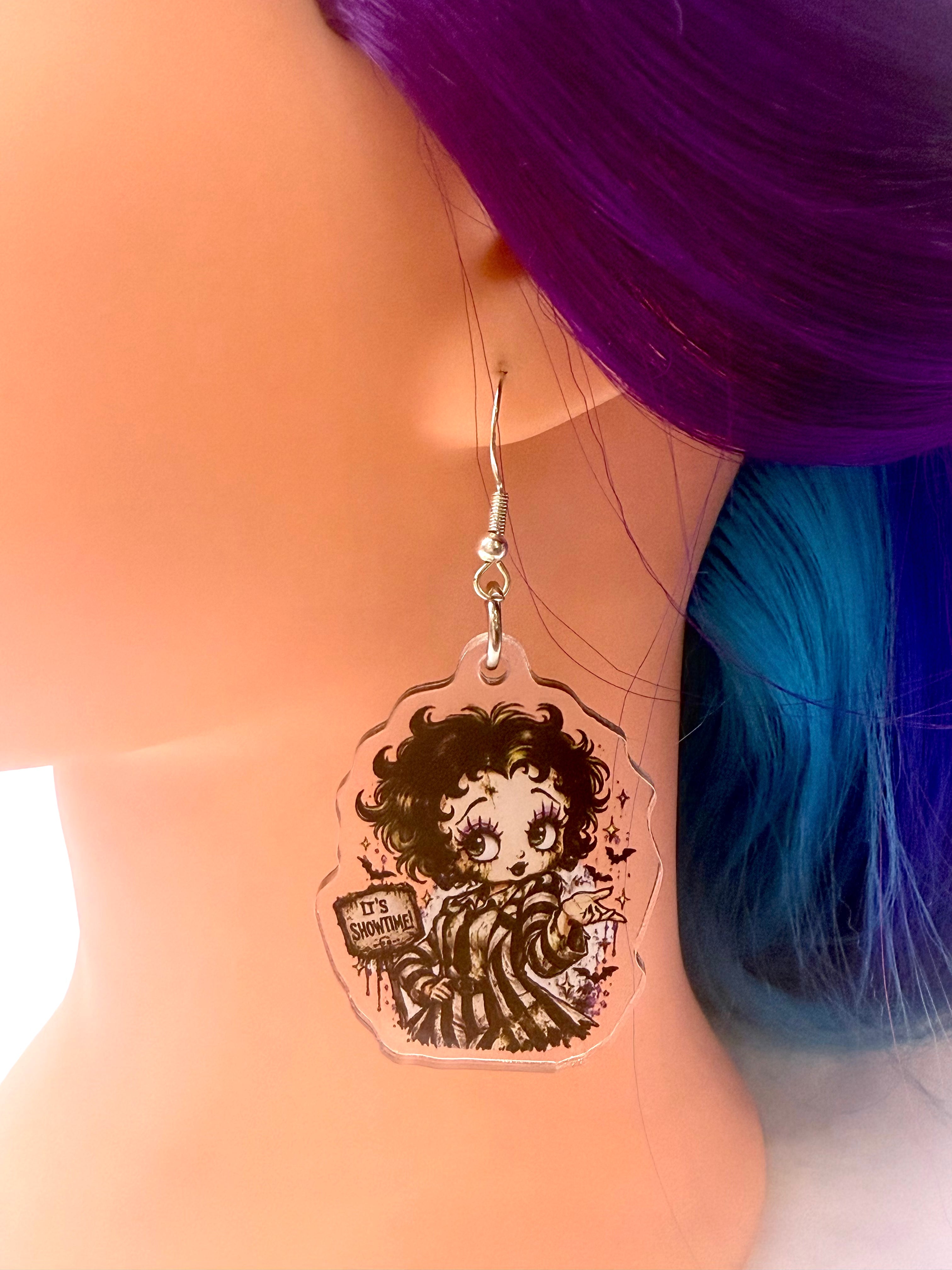 Ghost with the Most Inspired Acrylic Earrings