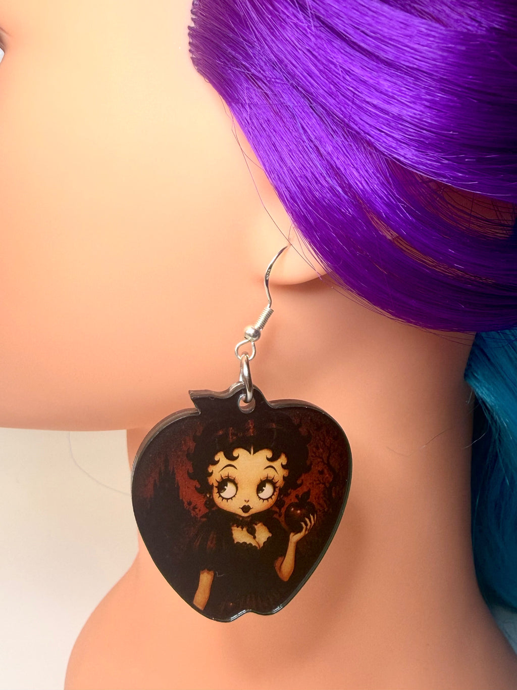 Fairytale Princess Cursed Apple Acrylic Earrings