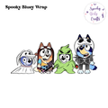Spooky Bluey Wrap
