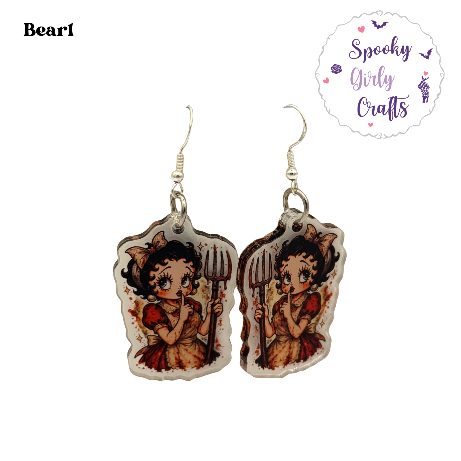 Vamps & Villains Pin-Up Inspired Acrylic Earrings (Multiple Styles)