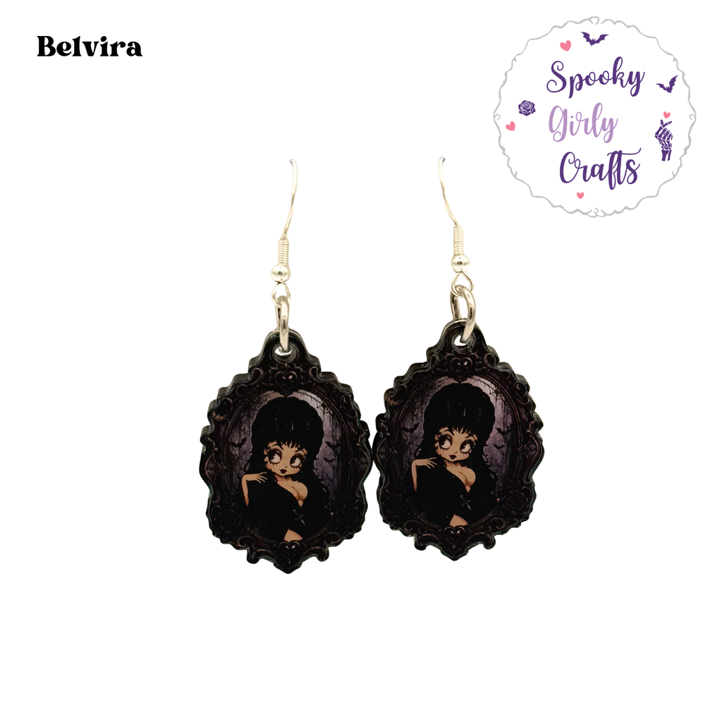 Vamps & Villains Pin-Up Inspired Acrylic Earrings (Multiple Styles)