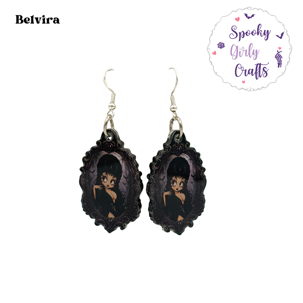 Vamps & Villains Pin-Up Inspired Acrylic Earrings (Multiple Styles)