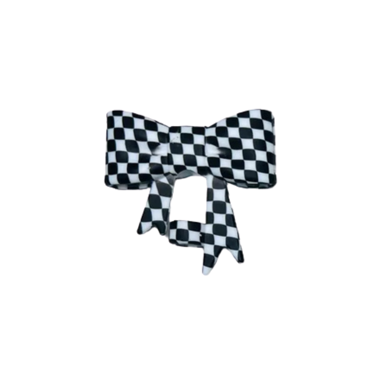 Adorno para popote - Moño con estampado a cuadros (solo como accesorio adicional)