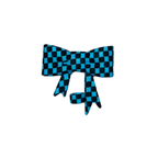 Straw Topper - Checker Print Bow (Add-On Only)
