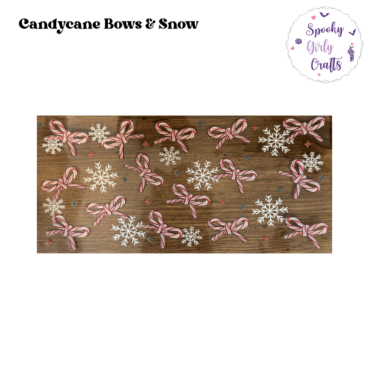 Candy Cane Bows Wrap