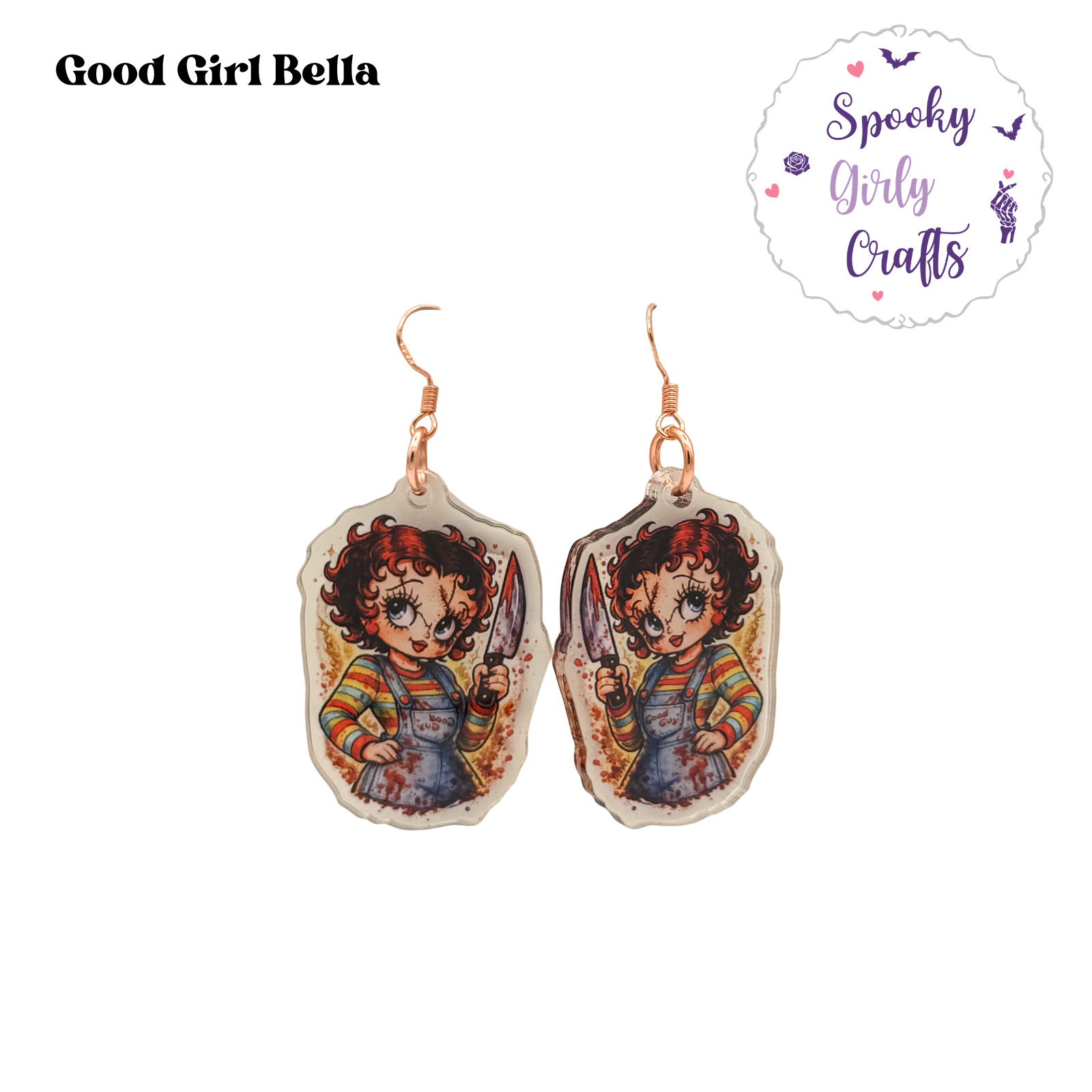Vamps & Villains Pin-Up Inspired Acrylic Earrings (Multiple Styles)