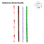 Halloween Straw Bundle - Reusable Tumbler Straws