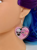 You Make My Heart Race Horror Acrylic Earrings