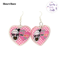 You Make My Heart Race Horror Acrylic Earrings