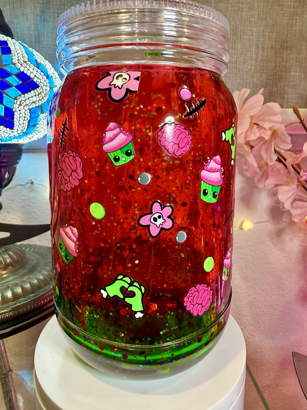 Vaso de lava de 30 oz con goteo de sangre de True Crime