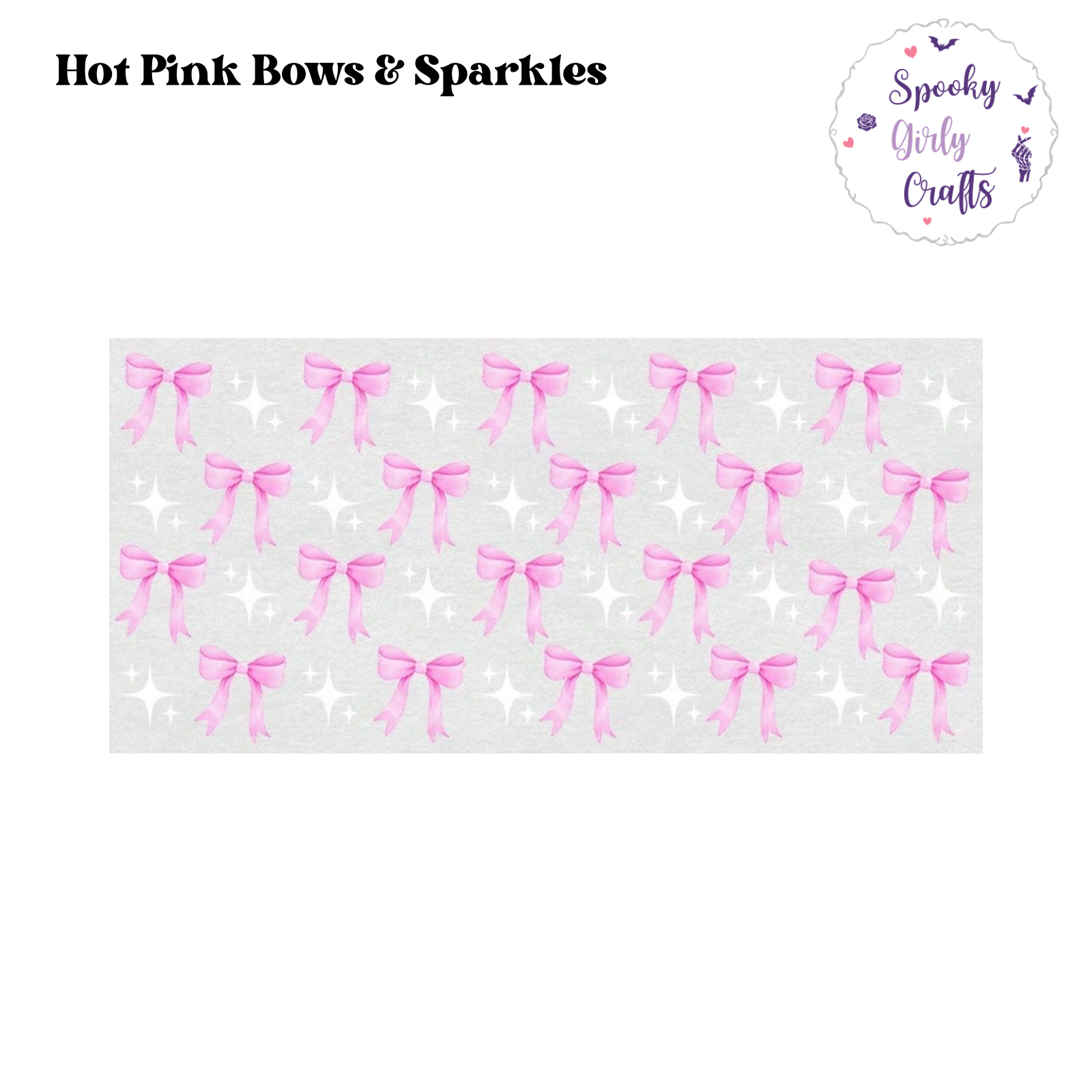 Hot Pink Bows & Sparkles Wrap