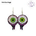 Bleeding Iris Acrylic Earrings