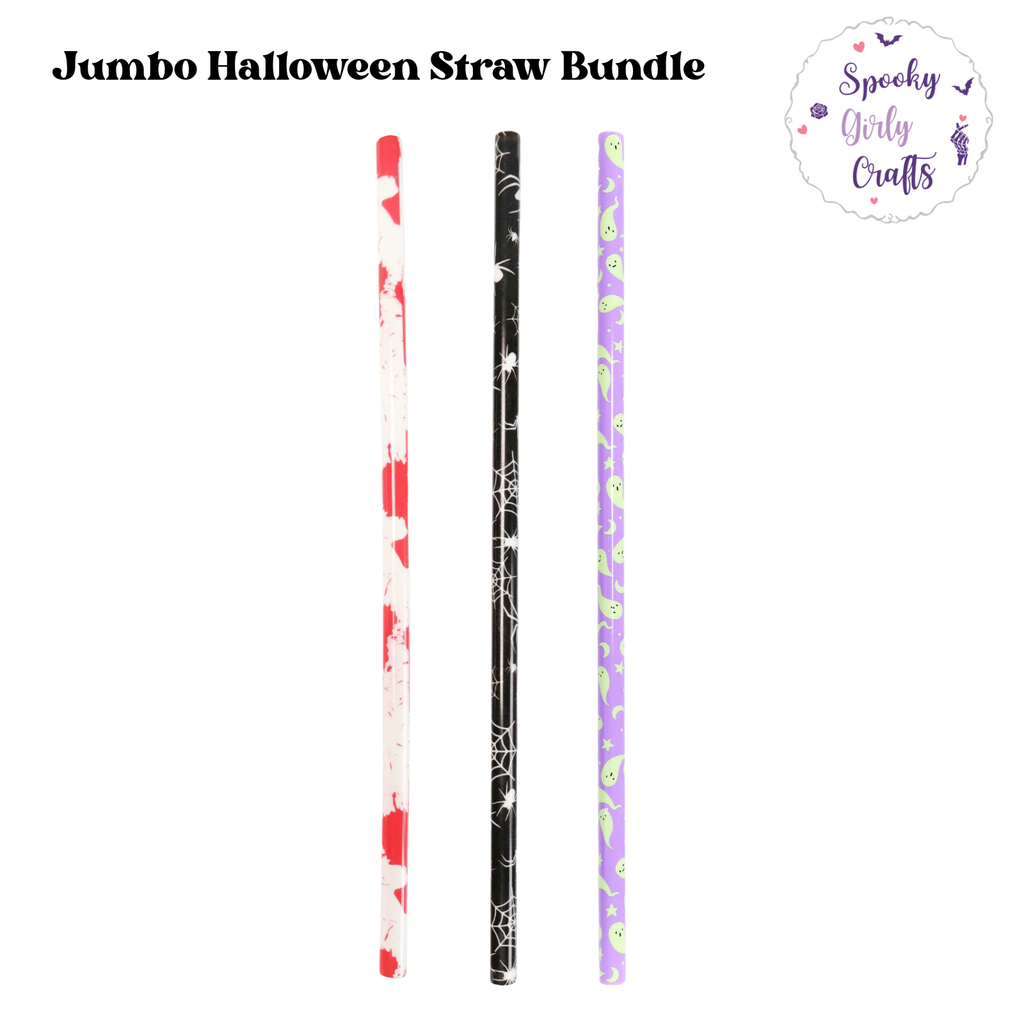 Halloween Straw Bundle - Reusable Tumbler Straws