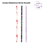 Halloween Straw Bundle - Reusable Tumbler Straws