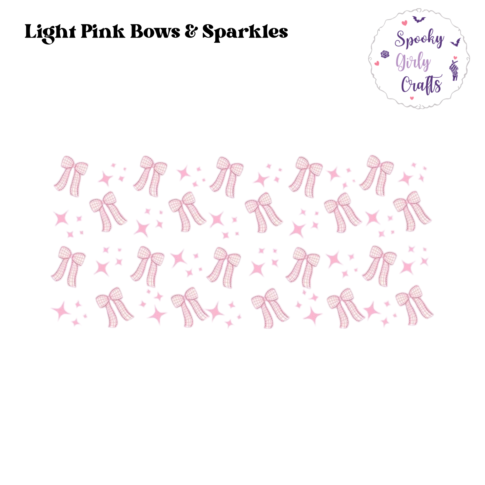 Light Pink Bows & Sparkles Wrap