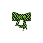 Straw Topper - Checker Print Bow (Add-On Only)