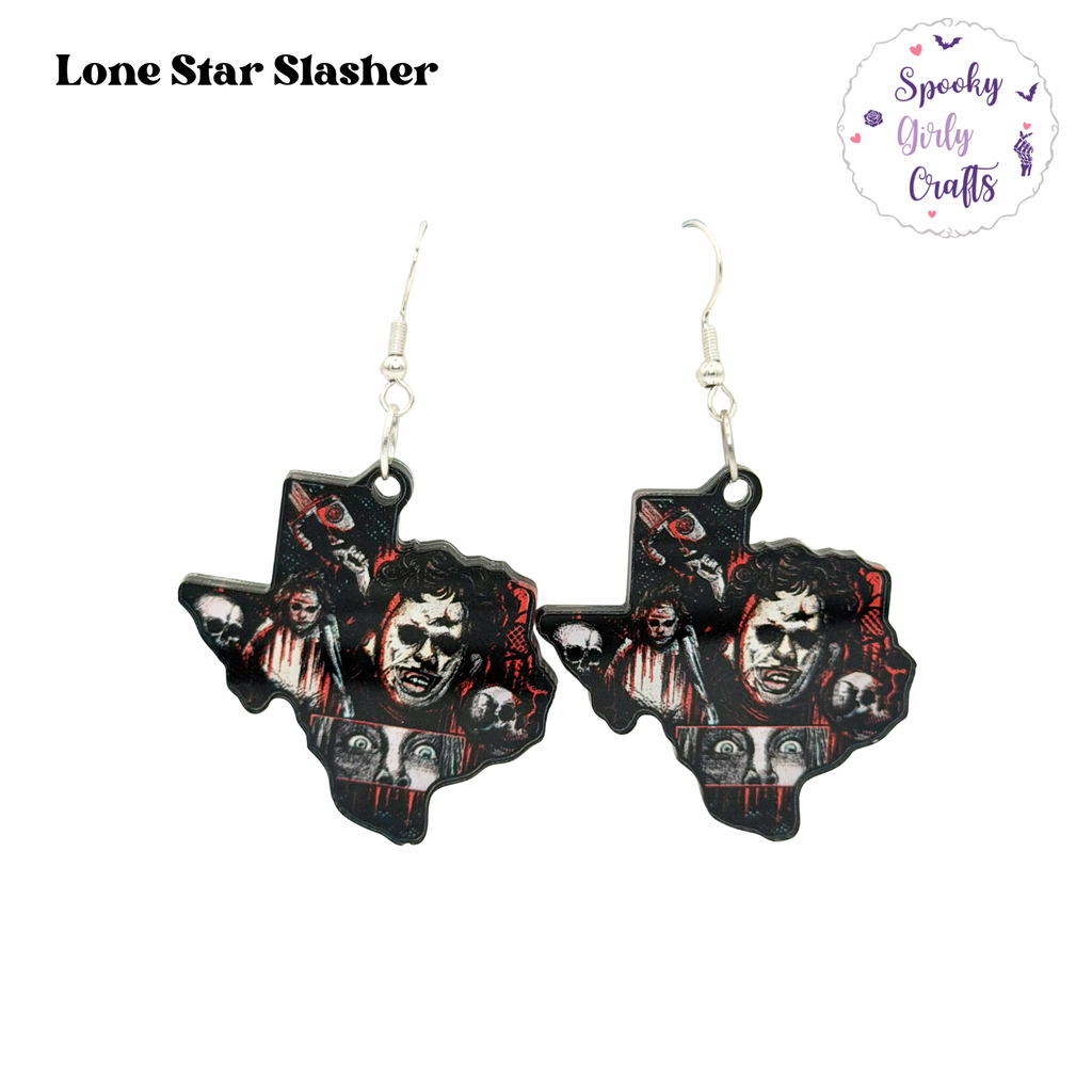 Lone Star Slasher Acrylic Earrings
